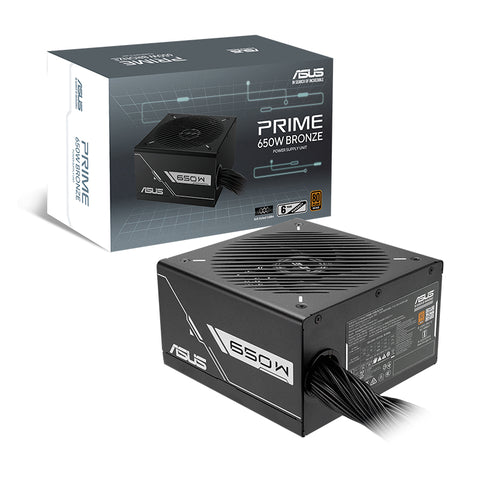Fuente de alimentacion ASUS Prime 650B negro, 650 W, 80 Plus Bronze, formato ATX – PRIME-650B-BLACK