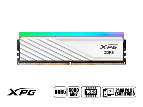 ADATA TECHNOLOGY LANCER BLADE RGB - MEMORIA RAM XPG DDR5 - LANCER BLADE RGB - 16GB - 6000 MHZ - CL 48 - WHITE - AX5U6000C4816G-SLABRWH - SMART BUSINESS