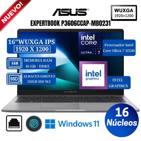 Laptop ASUS ExpertBook P3 P3606CCAP-MB0231 90NX0AL1-M00820 vista principal