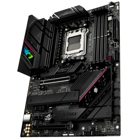 Placa madre ASUS ROG Strix B650E-F Gaming WiFi AM5 DDR5 vista superior