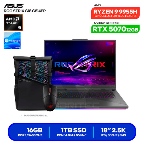ASUS ROG Strix G18 G814FP-TT098W vista principal