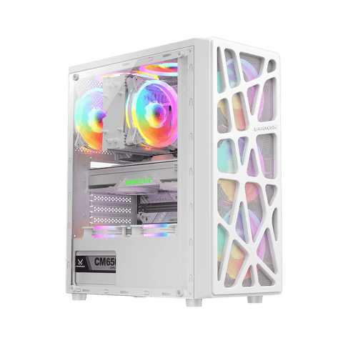 CASE ATX GAMER, CORTEX BLANCO, Case sin Fuente, 1xUSB 2.0, 1xUSB 3.0, 1xUSB C, 1xAUDIO, 1xMIC, Acrilico lateral, Malla frontal. Medidas: 345 x 218 x 400mm, 2x3.5HDD, 1x2.5SDD interno. CORTEX-BLANCO - SMART BUSINESS
