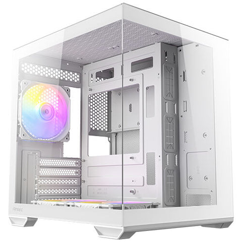 CASE GAMER ANTEC CX60M ARGB WHITE MICRO - ATX MINI TOWER CON PANEL DE VIDRIO TEMPLADO Y ILUMINACIÓN PERSONALIZABLE 0-761345-10218-6 - SMART BUSINESS