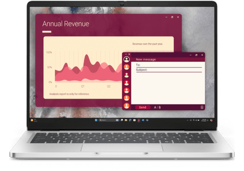 Notebook Dell Pro 14 PC14250 vista frontal oficial