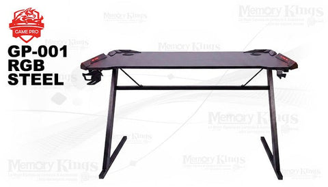 Mesa gaming Game Pro GP-001 RGB negra de 120 × 60 cm - vista principal