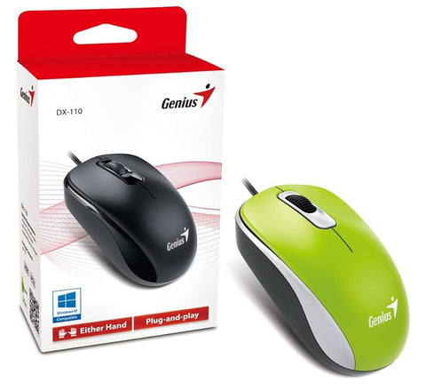 MOUSE GENIUS DX - 110 USB OPTICO GREEN de Genius | first_variant_option_1 — Envío inmediato