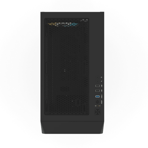 Gigabyte C103 Glass GB-C103GP65G5 gabinete con fuente P650G 650W vista frontal