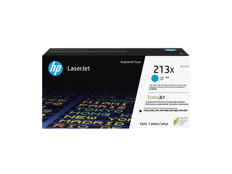 HP 213X W2131X tóner cian alto rendimiento vista oficial