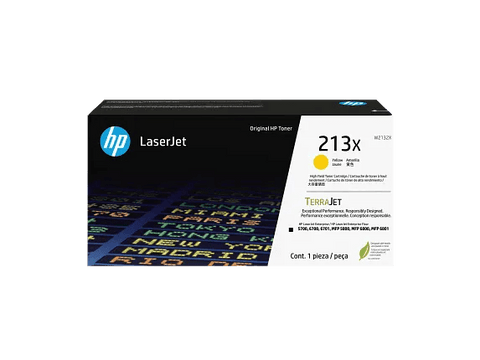 HP 213X W2132X tóner original amarillo de alto rendimiento, vista frontal