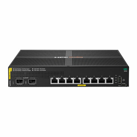 HPE Aruba Networking CX 6000 S4R23A switch 8G PoE 2SFP vista frontal