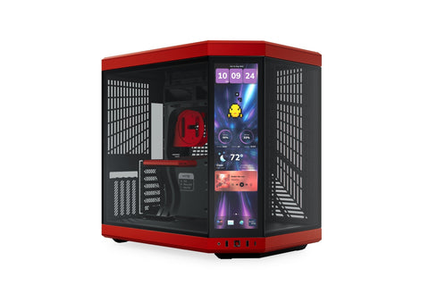 Gabinete HYTE Y70 Touch Infinite Black Cherry Mid Tower ATX - Pantalla IPS 14.9" 2.5K Táctil - Riser PCIe 4.0 - CS-HYTE-Y70TTI-RB vista principal