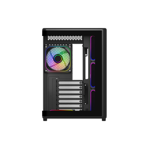 Gabinete Cooler Master Elite 600 negro E600-KGNN-S02 con siete ventiladores ARGB
