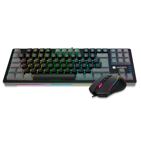 KIT GAMING TECLADO MECANICO + MOUSE ANTRYX GC - 5500, RED SWITCH (AGC - 5500KRE - SP) AGC-5500KRE-SP - SMART BUSINESS
