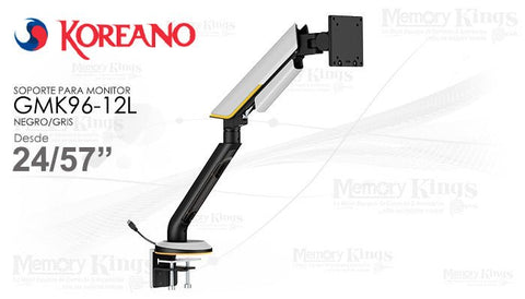 Brazo Koreano GMK96-12L con RGB para monitor de 24 a 57 pulgadas