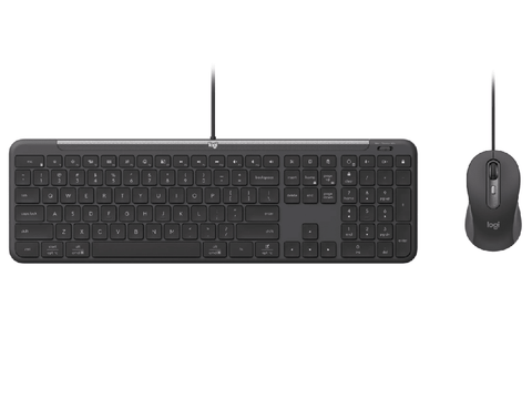 Combo teclado y mouse Logitech Signature Slim Wired MK620 920-013341