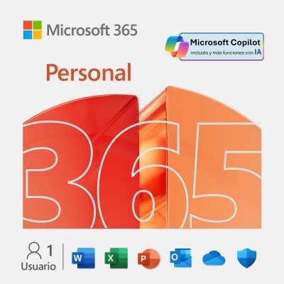 MICROSOFT 365 PERSONAL 12 MESES - SUSCRIPCIÓN DE LICENCIA - 1 USUARIO - SOPORTE MULTIPLATAFORMA Y ACTUALIZACIONES AUTOMÁTICAS EP2-32316 - SMART BUSINESS