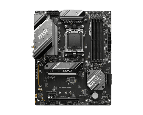 Placa madre MSI B650 Gaming Plus WiFi vista superior completa