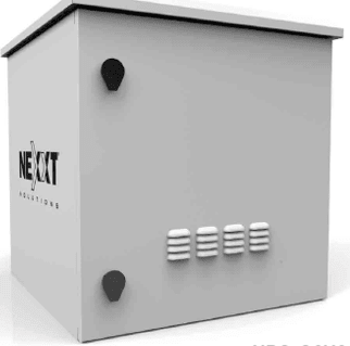 Gabinete exterior Nexxt NPC-O6U64P 6U IP55 para montaje en poste
