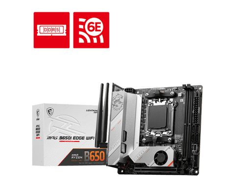 PLACA BASE MSI MPG B650I EDGE WIFI, CHIPSET AMD B650, SOCKET AMD AM5, MINI - ITX PARA CONSTRUCCIÓN DE PCS DE ALTO RENDIMIENTO Y GAMING MPG B650I EDGE WIFI - SMART BUSINESS