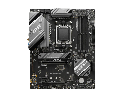 Placa madre MSI B650 Gaming Plus WiFi vista superior completa