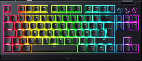 Teclado Razer BlackWidow V4 Tenkeyless HyperSpeed RZ03-05480600-R311 vista superior con distribución española y tecla Ñ