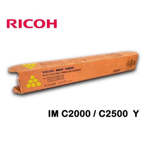 Tóner original Ricoh 842443 amarillo para IM C2000 e IM C2500 vista del cartucho