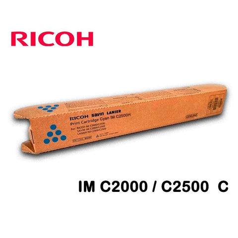 Tóner original Ricoh 842445 cian para IM C2000 e IM C2500 vista del cartucho