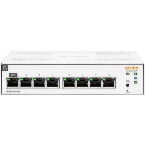 SWITCH ARUBA GIGABIT ETHERNET INSTANT ON 1830, 8 PUERTOS 10/100/1000MBPS,16 GBIT/S, 8000 ENTRADAS - ADMINISTRABLE JL810A - SMART BUSINESS