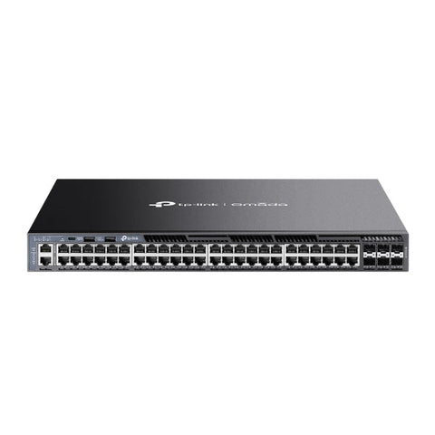 TP-Link Omada SG6654X switch L3 48 puertos Gigabit vista frontal oficial