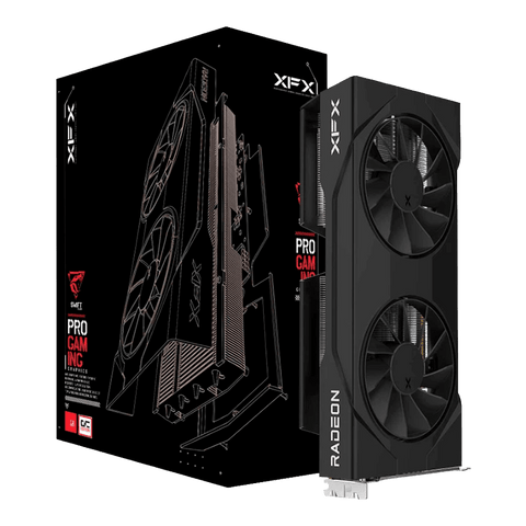 XFX Swift Radeon RX 9060 8GB GDDR6 RX-96SWFT8BC, vista frontal