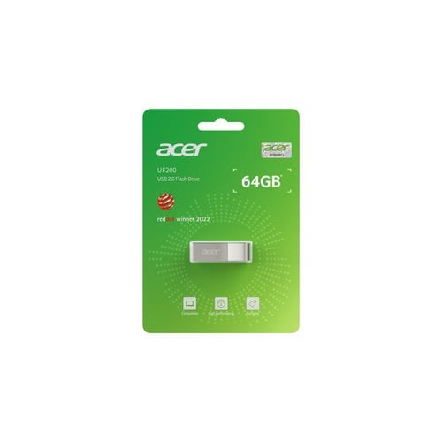 MEMORIA USB 2.0 ACER UFD 64GB UF200 BL.9BWWA.504