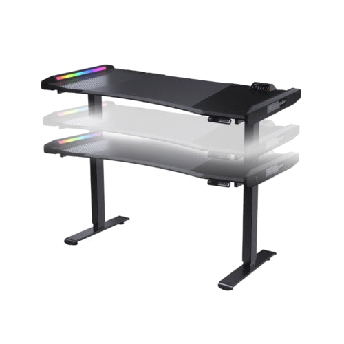 MESA GAMER COUGAR E-MARS 150 • ESCRITORIO ELÉCTRICO AJUSTABLE • ILUMINACIÓN ARGB • COLOR NEGRO • PN 3M1503SB0002