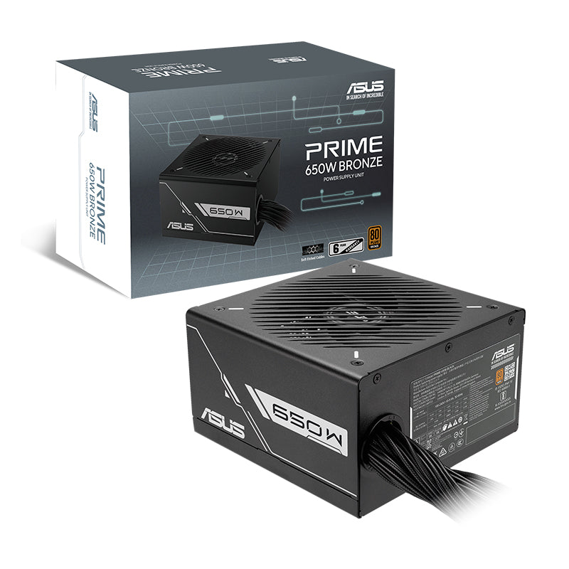 Fuente de alimentacion ASUS Prime 650B negro, 650 W, 80 Plus Bronze, formato ATX – PRIME-650B-BLACK