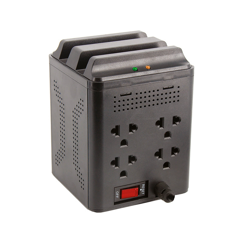 Estabilizador CDP RUAVR1004i AVR 1000VA/500W 4 salidas 4 USB (2A/2C) 120J – R-AVR1004I