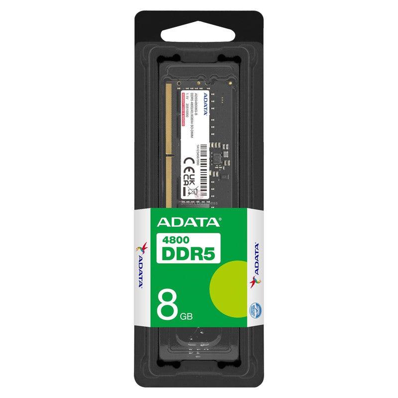 MEMORIA SODIM ADATA DDR5 8GB, FRECUENCIA 4800 MHZ, , NEGRO, PARA LAPTOP (AD5S48008G-S) - AD5S48008G-S