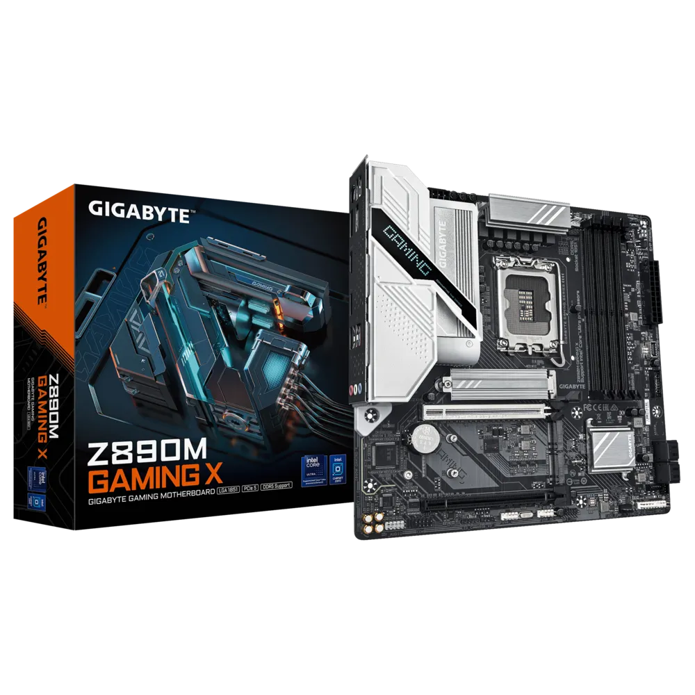 PLACA MADRE GIGABYTE Z890M GAMING X CON SOPORTE DDR5, ATX, COMPATIBLE CON INTEL CORE
