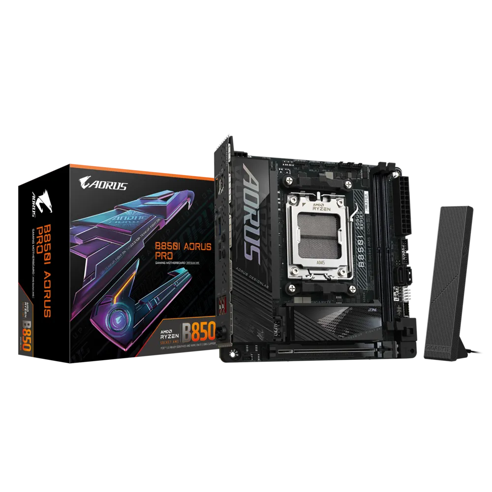 PLACA BASE GIGABYTE B850I AORUS PRO MINI-ITX CON CHIPSET AMD B850 Y SOCKET AMD AM5 PARA UN RENDIMIENTO SUPERIOR EN GAMING Y CREACIÓN DE CONTENIDO