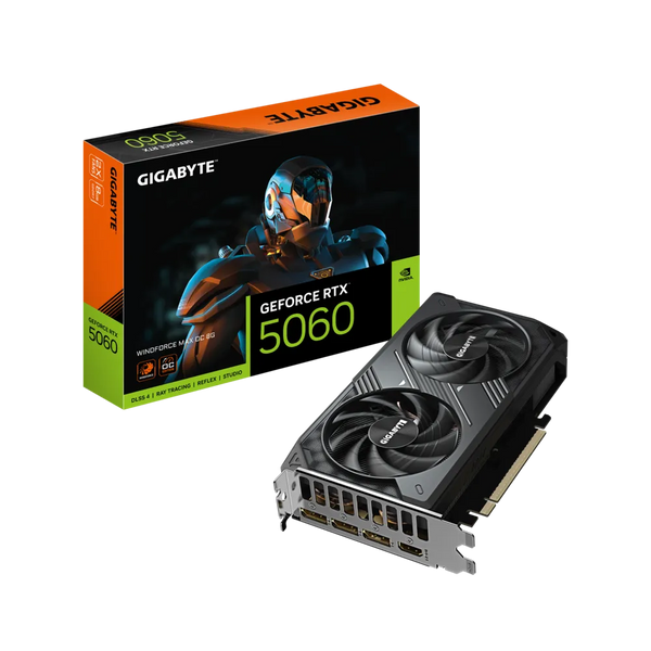 TARJETA DE VIDEO GIGABYTE GEFORCE RTX 5060 WINDFORCE MAX OC 8G, 8 GB GDDR7, PCIE GEN 5.0