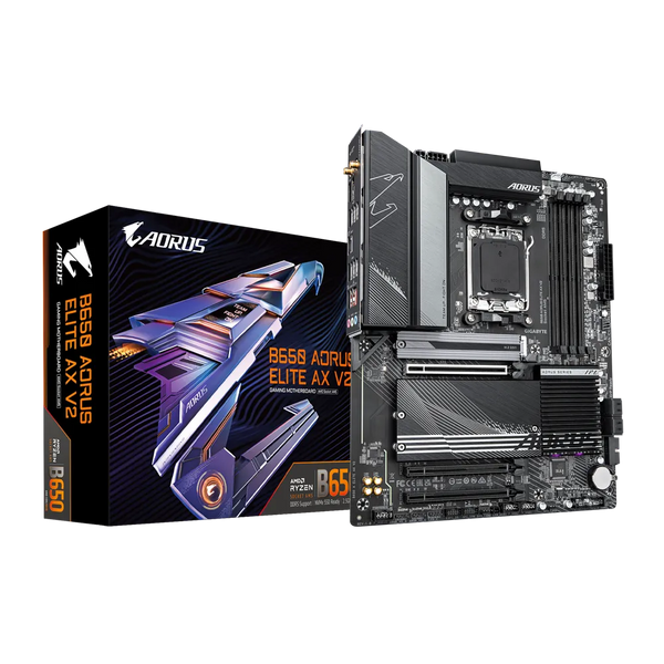 PLACA BASE MSI B650-A ELITE AX V2 • CHIPSET AMD B650 • COMPATIBLE CON PROCESADORES AMD RYZEN SERIE 7000 • DDR5 HASTA 128GB • PCIE 5.0 • WIFI 6E INTEGRADO • LAN 2.5GB