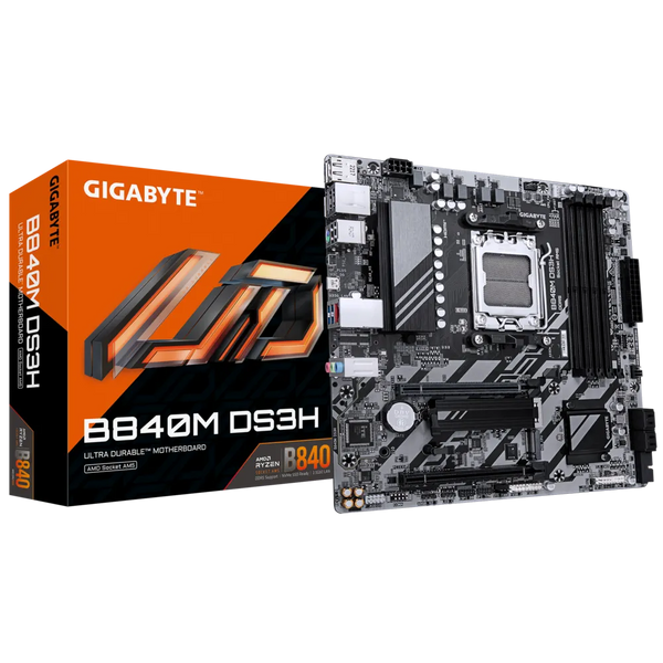 MOTHERBOARD GIGABYTE B840M DS3H AMD B840 AM5 MATX CON USB 3.2 Y PCIE 4.0 PARA GAMING