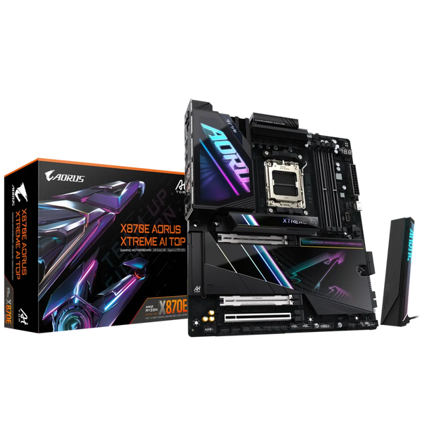 PLACA BASE MSI X870E-A XTREME AI TOP • CHIPSET AMD X870 • COMPATIBLE CON PROCESADORES RYZEN SERIE 7000/8000 • DDR5 HASTA 128GB • PCIE 5.0 • WIFI 7 • LAN 10GB • ATX • RGB