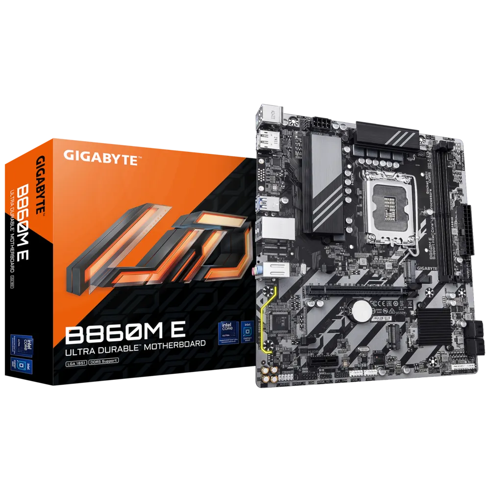 PLACA BASE MSI B860M-E • CHIPSET INTEL B860 • COMPATIBLE CON PROCESADORES INTEL CORE SERIE 13/12 • DDR5 HASTA 128GB • PCIE 5.0 • LAN 2.5GB • MICRO-ATX