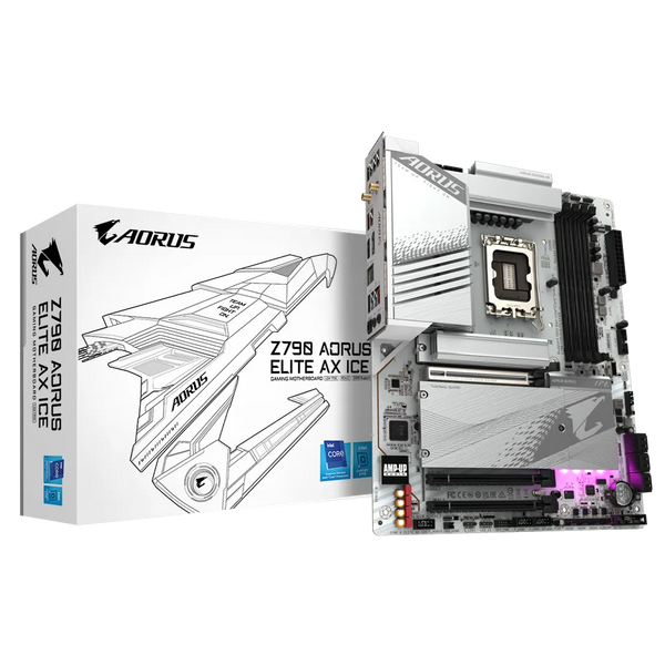 PLACA BASE MSI Z790-A ELITE AX ICE • CHIPSET INTEL Z790 • COMPATIBLE CON PROCESADORES INTEL CORE SERIE 13/12 • DDR5 HASTA 128GB • PCIE 5.0 • WIFI 6E • LAN 2.5GB • ATX • RGB