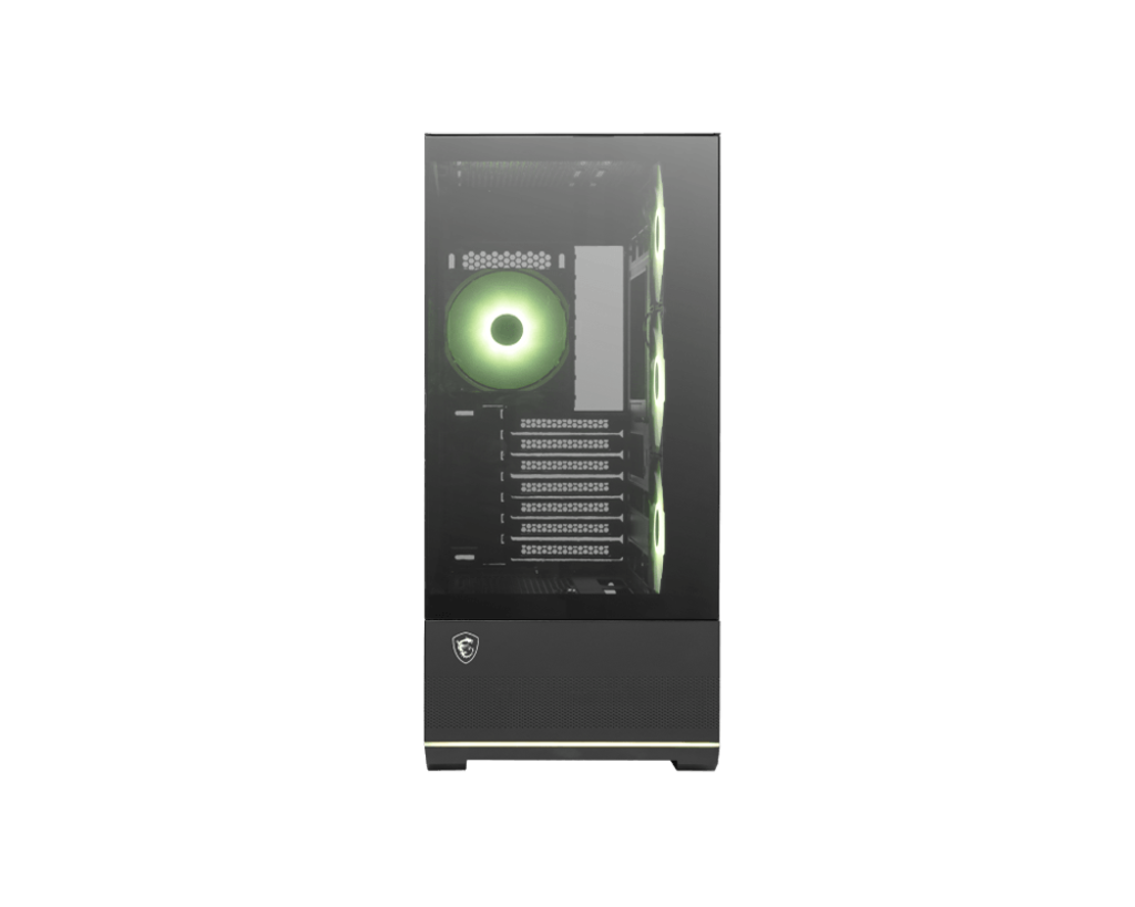 GABINETE ATX GAMING MSI MAG PANO 110R PZ NEGRO CON PANEL DE VIDRIO TEMPLADO Y ILUMINACIÓN RGB