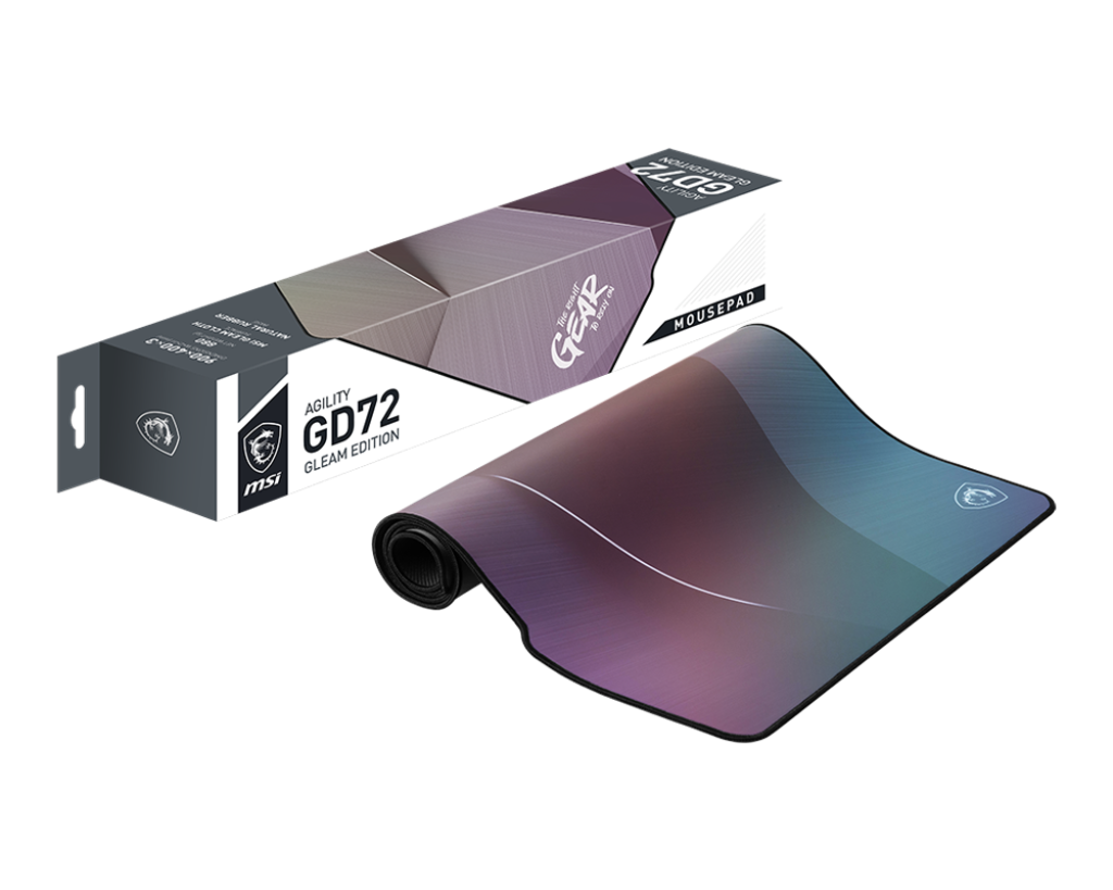 ALFOMBRILLA GAMING MSI AGILITY GD72 GLEAM EDITION • EXTRA GRANDE • SUPERFICIE TEXTURIZADA PARA PRECISIÓN • BASE ANTIDESLIZANTE • DISEÑO EXCLUSIVO PARA GAMERS