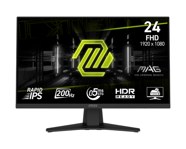 MONITOR MSI MAG 244F • 24" FULL HD • 165HZ • 1MS • PANEL IPS PARA COLORES PRECISO • FREESYNC • IDEAL PARA GAMING COMPETITIVO Y EXPERIENCIA VISUAL FLUIDA