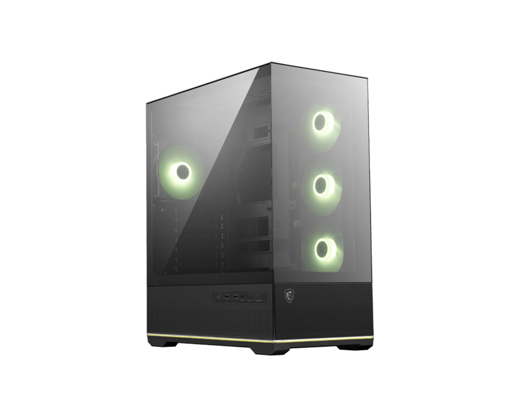 GABINETE ATX GAMING MSI MAG PANO 110R PZ NEGRO CON PANEL DE VIDRIO TEMPLADO Y ILUMINACIÓN RGB