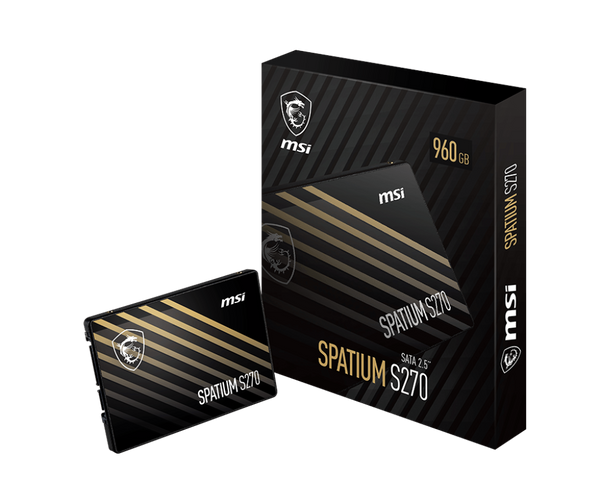 SSD MSI SPATIUM S270 SATA 2.5” 960GB • ALTA VELOCIDAD DE LECTURA Y ESCRITURA • ALMACENAMIENTO CONFIABLE • IDEAL PARA OPTIMIZAR EL RENDIMIENTO DE TU PC O LAPTOP