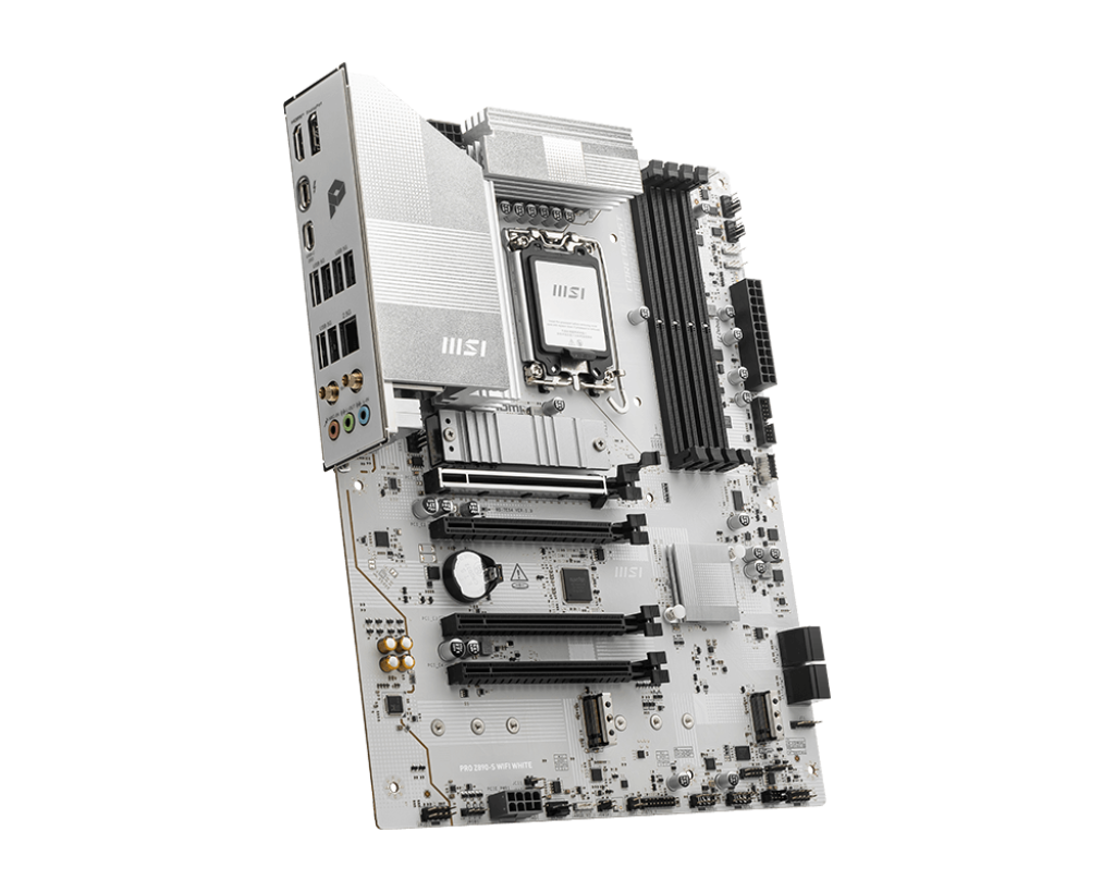 PLACA MADRE MSI PRO Z890-S WIFI WHITE • CHIPSET INTEL Z890 • COMPATIBLE CON INTEL CORE 12ª/13ª/14ª GEN • DDR5 • PCIE 5.0 • WIFI INTEGRADO • RENDIMIENTO CONFIABLE