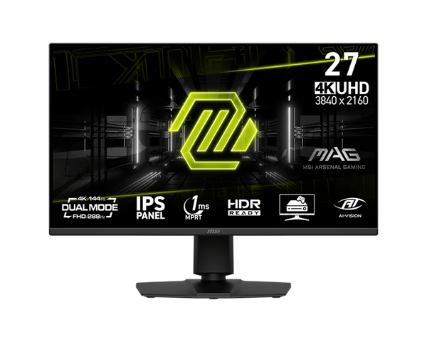MONITOR MSI MAG 275UPD E14 • 27" 4K UHD • 60HZ • PANEL IPS PARA COLORES PRECISO • HDR • IDEAL PARA GAMING Y CREACIÓN DE CONTENIDO CON ALTA CALIDAD VISUAL